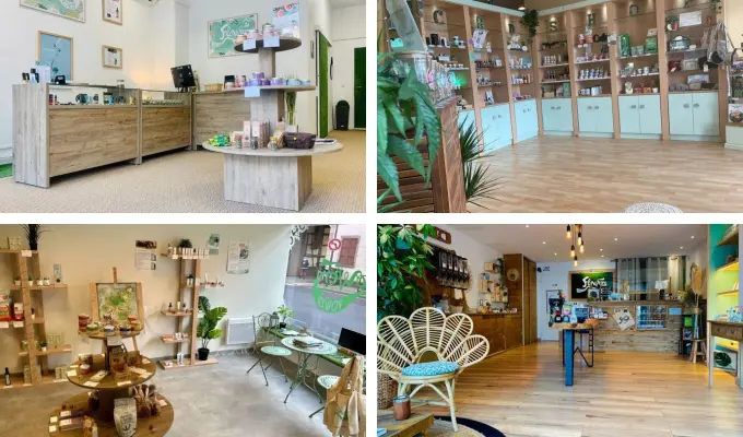 Illustrations Franchise Flowers Power CBD shop