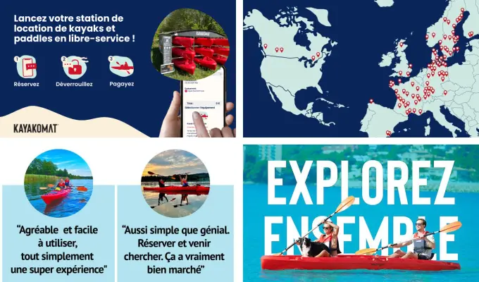 Illustrations Franchise KAYAKOMAT by Point 65 Sweden