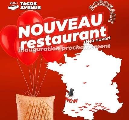 Tacos Avenue annonce officiellement son inauguration à Bordeaux