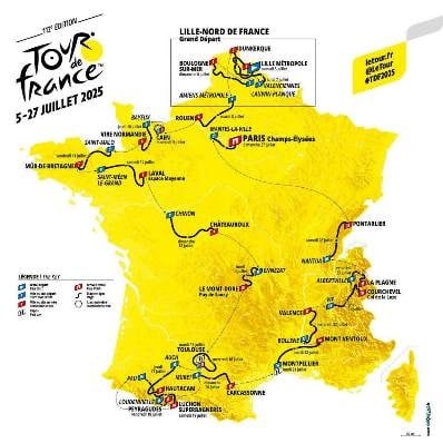 CENTURY 21 révèle les parcours du Tour de France 2025