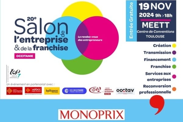 La franchise monop’ vous invite au Salon de l'Entreprise & de la Franchise Occitanie le 19 novembre