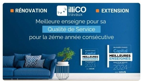 illiCO travaux est de nouveau élu meilleure enseigne par le magazine Capital