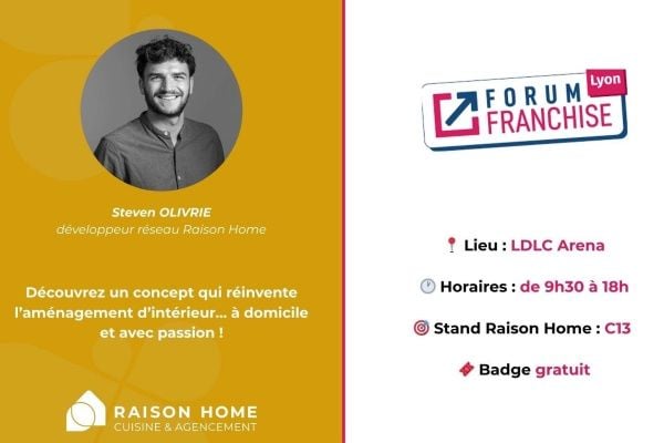Raison Home au Forum Franchise de Lyon ce jeudi 16 octobre