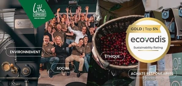 La franchise Litha Espresso se distingue en remportant la médaille d’or EcoVadis