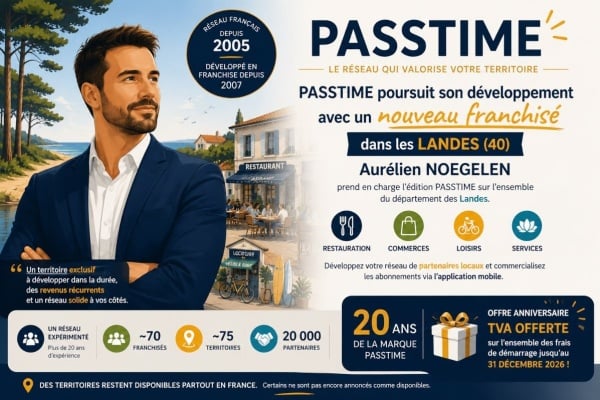 Aurélien NOEGELEN rejoint PASSTIME pour développer les Landes