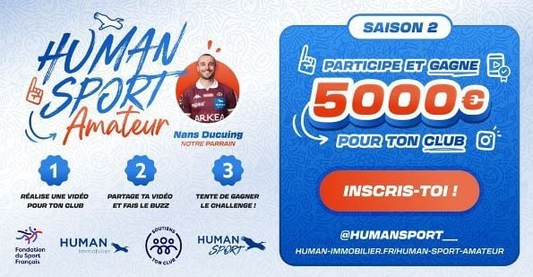 HUMAN Immobilier lance son Challenge HUMAN Sport Amateur