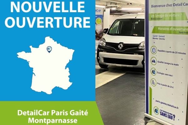 DetailCar a ouvert une nouvelle agence à Paris Gaité Montparnasse