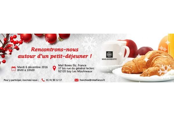 Inédit : Mail Boxes Etc. organise un petit-déjeuner d'information franchise le 6 décembre 2016