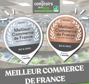 Six magasins Les Comptoirs de la Bio remportent le prix ‘’Meilleur Commerce de France’’
