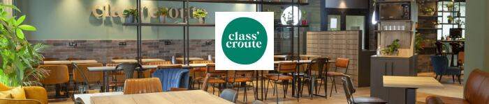 Class’croute associe restauration rapide sur place/ à emporter et la livraison en entreprise de plateaux-repas, de cocktails et de buffets.